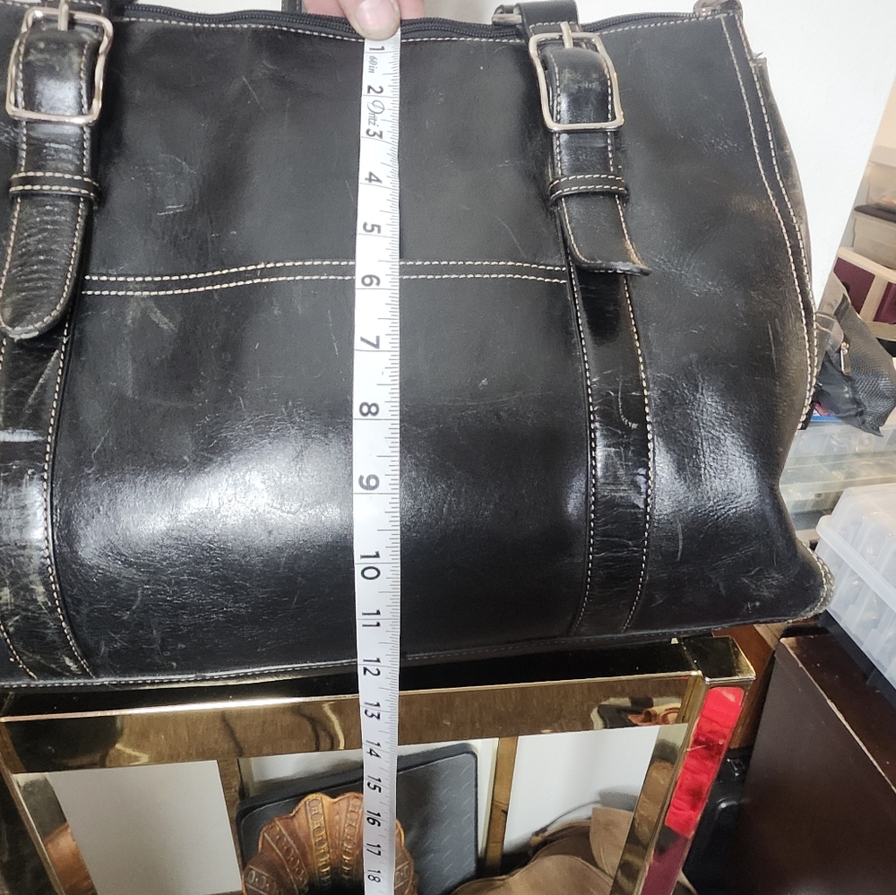 Vintage Black Fossil Laptop Bag - Picture 11 of 13